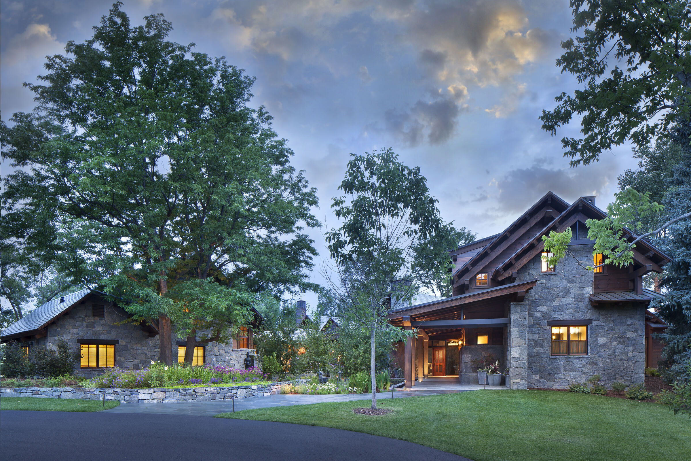 Caribou exterior with mountain views