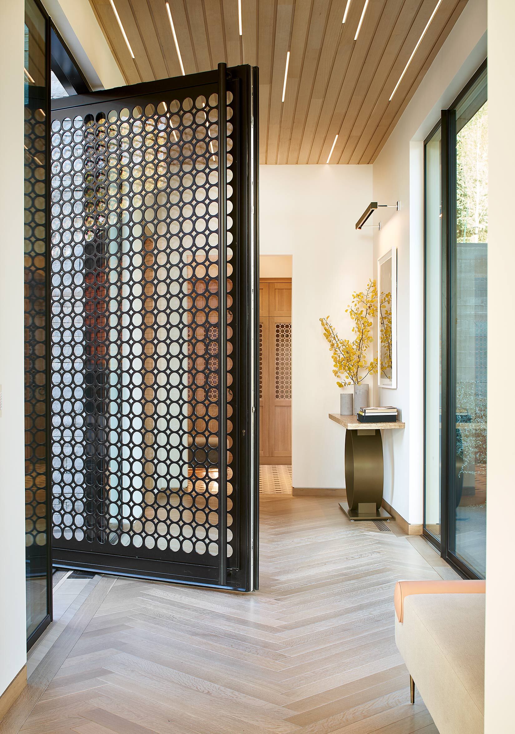 Wild Rose foyer with door open